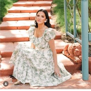 Rachel Parcell Belted Printed Poplin Midi-Dress Size 18